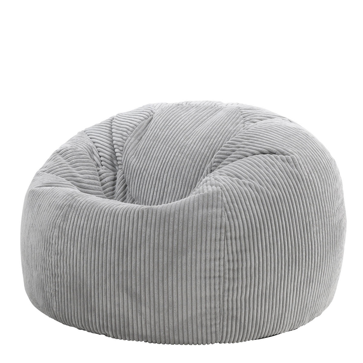 SITZSACK Klassisch Kingston, Cord - Grau, Textil (85/50/85cm) - icon