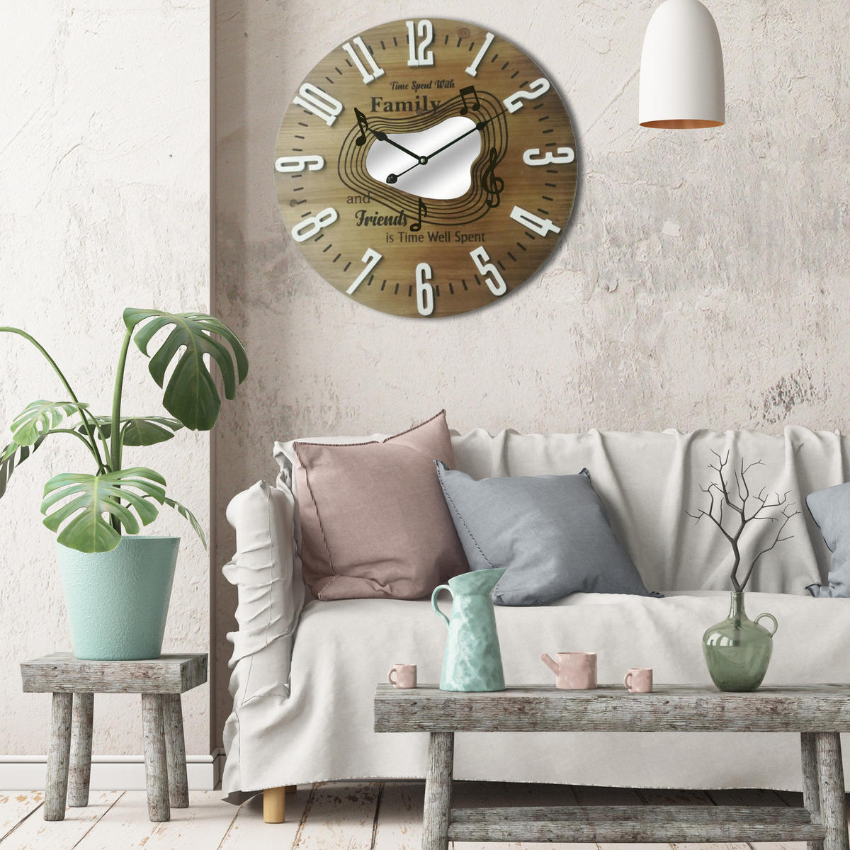 WANDUHR Braun 5/50/50 cm - Braun, Holzwerkstoff (5/50/50cm) - Mobili Rebecca