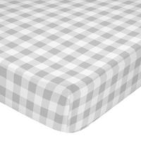 SPANNBETTTUCH vichy 60x120x14 cm (kinderbett) grau - Grau, Textil (60/120cm) - Happy Friday