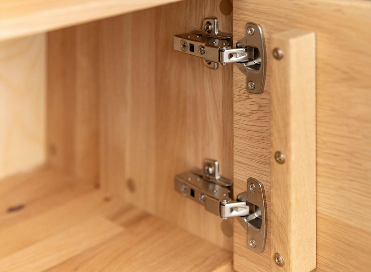 LOWBOARD Tirano Eiche Natur 200 / 39 / 52cm - Eichefarben/Schwarz, Holz (200/52/39cm) - Feldmann-Wohnen