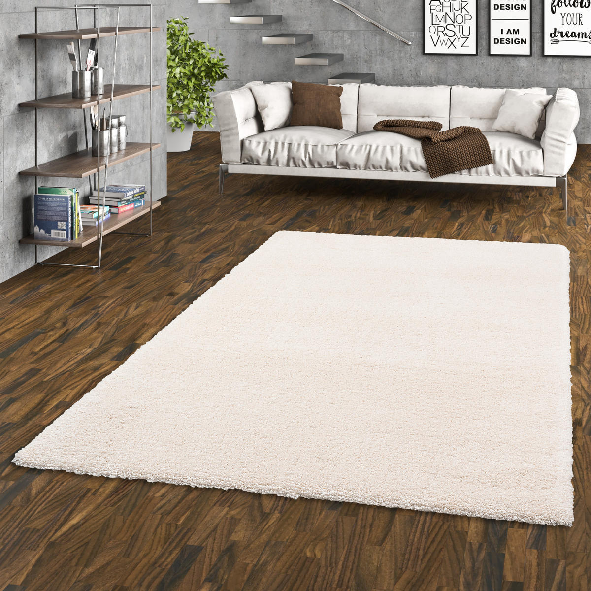 LUXUS HOCHFLOR SHAGGY TEPPICH DREAM - Beige, Textil (140/200cm) - Snapstyle