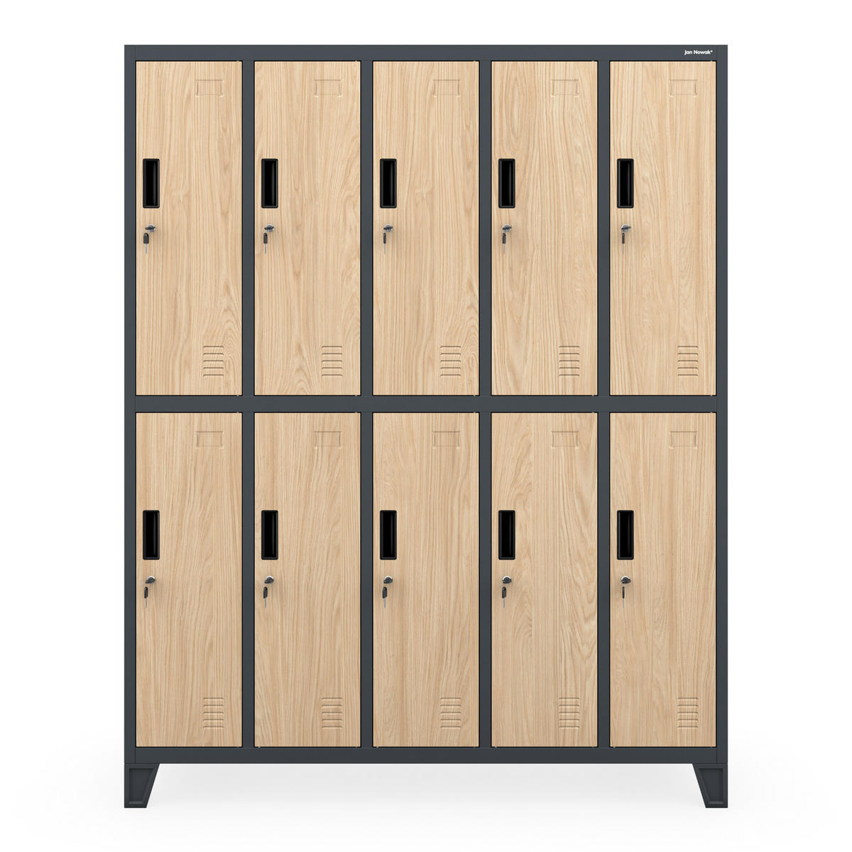 ARBEITSSCHUTZ-KLEIDERSCHRANK BARTEK 172 x 136 x 45 cm - Anthrazit/Sonoma Eiche, Metall (136/172/45cm) - Jan Nowak
