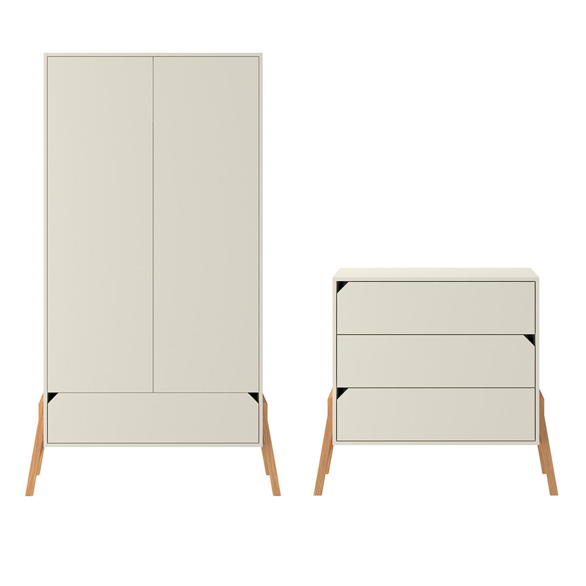 POKOJ PRO MIMINKO 2DÍLNÝ Kašmír - béžová, kompozitní dřevo (107/91/50cm) - Petits-meubles