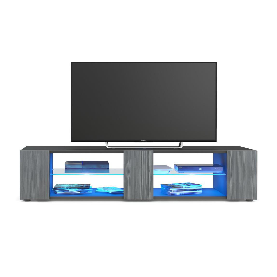 LOWBOARD Movie Fronten in Avola-Anthrazit - Anthrazit, Holzwerkstoff (135/30/39cm) - Vladon