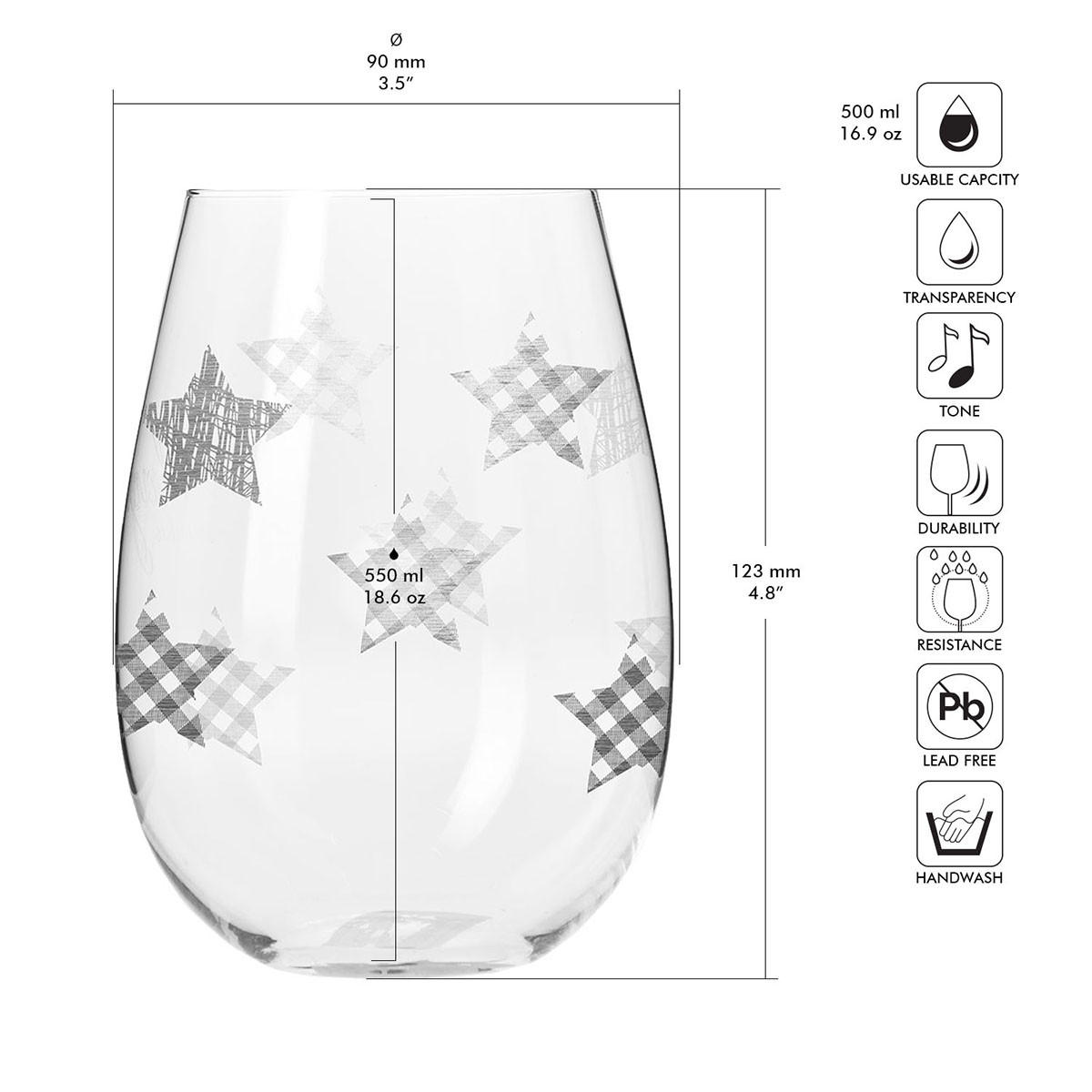 WASSERGLÄSER 6er-Set 500 ML - Transparent, Glas (0.5L) - Krosno Glass