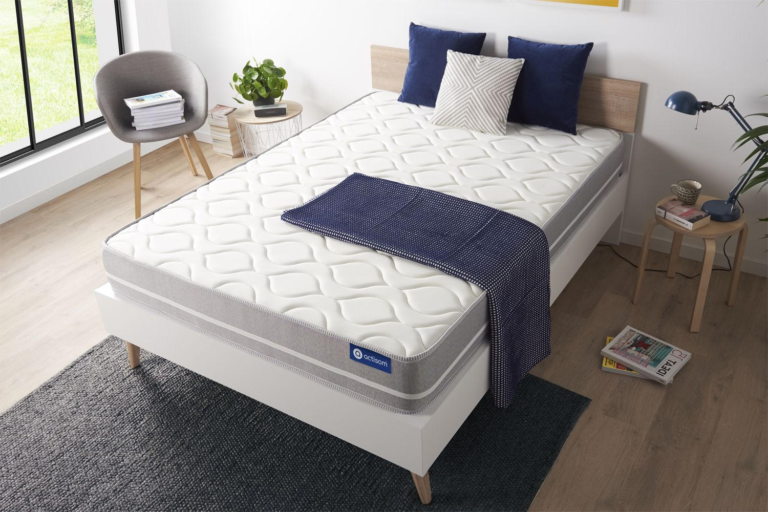 Thumbnail - Actisom Matratze, Weiß, Textil, H1, 90x200 cm, Oeko-Tex® Standard 100, Schlafzimmer, Matratzen Shop, Matratzen