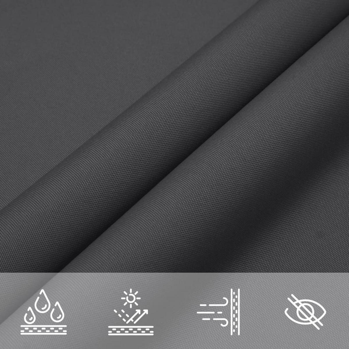 SONNENSEGEL Oxford-Gewebe Quadratisch 7/7 M Anthrazit - Anthrazit, Textil (700/600cm) - vidaXL
