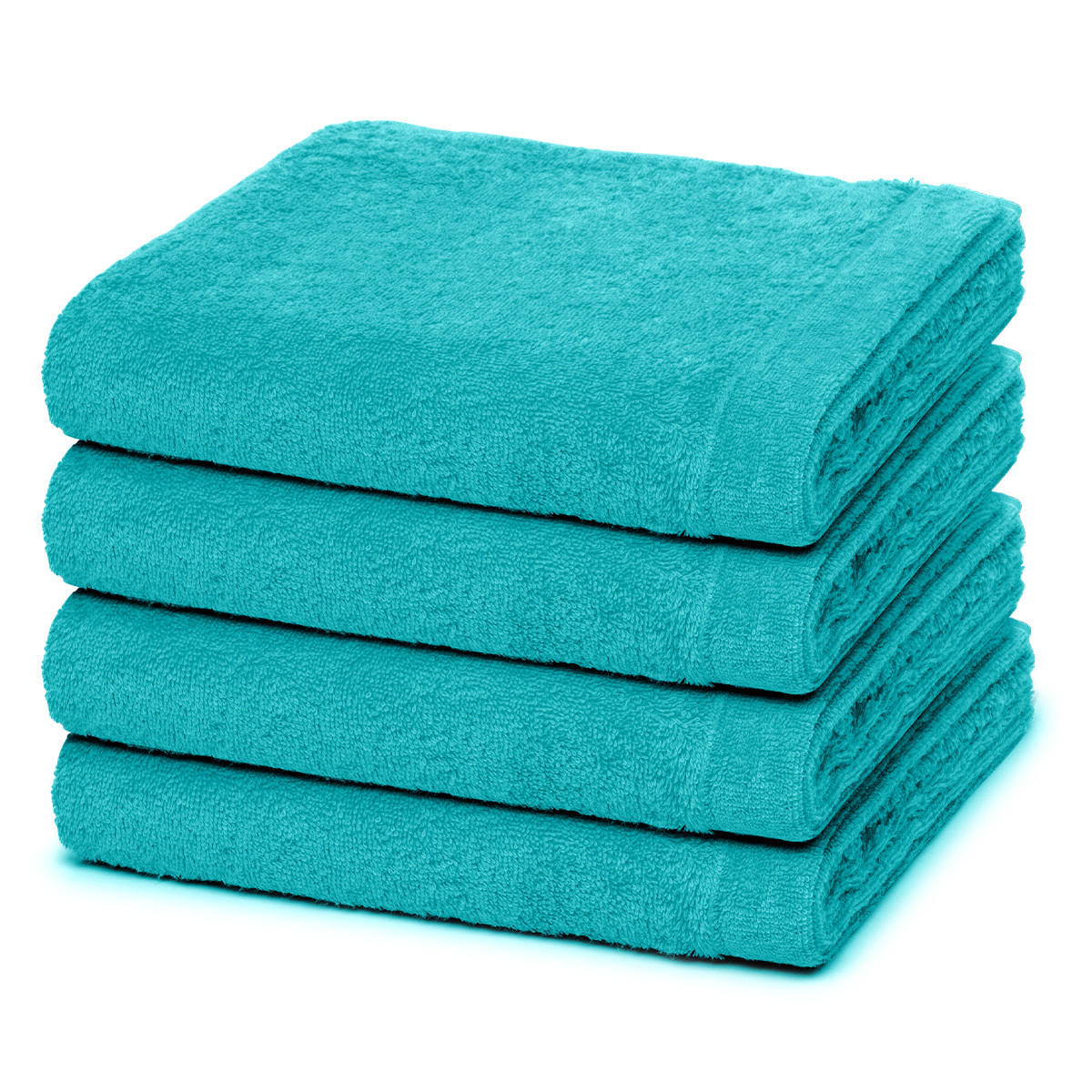 HANDTUCH Lifestyle 4er-Set - Türkis, Textil (50/100cm) - Cawoe