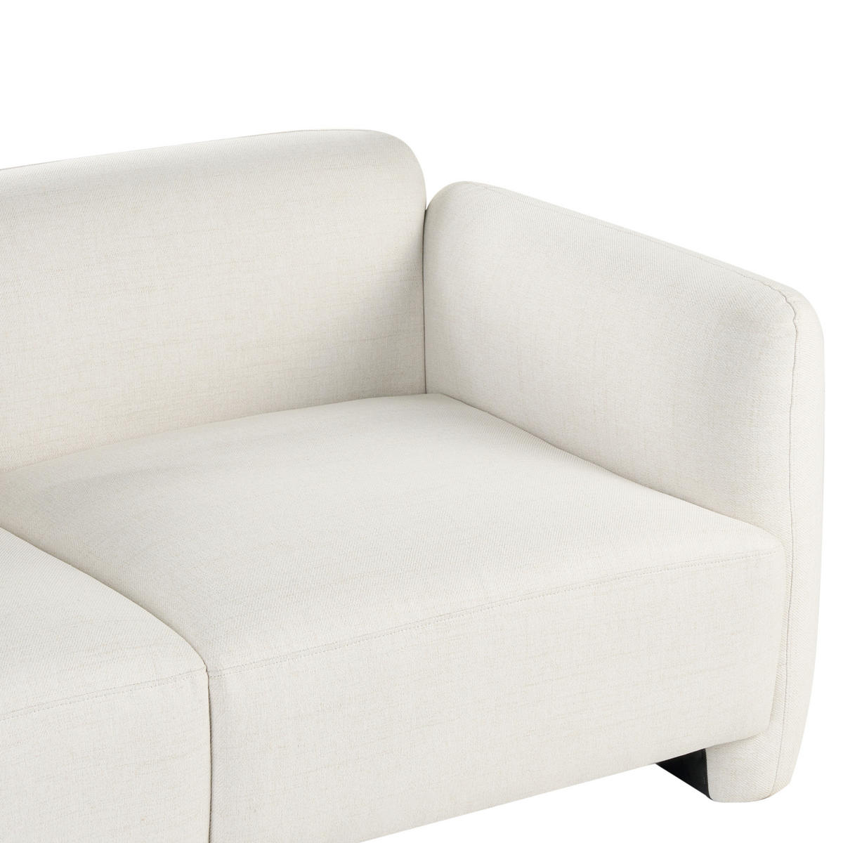 POHOVKA 3-místná Látka Krémově bílá Ekenes - krémová, textil (182/72/90cm) - Beliani
