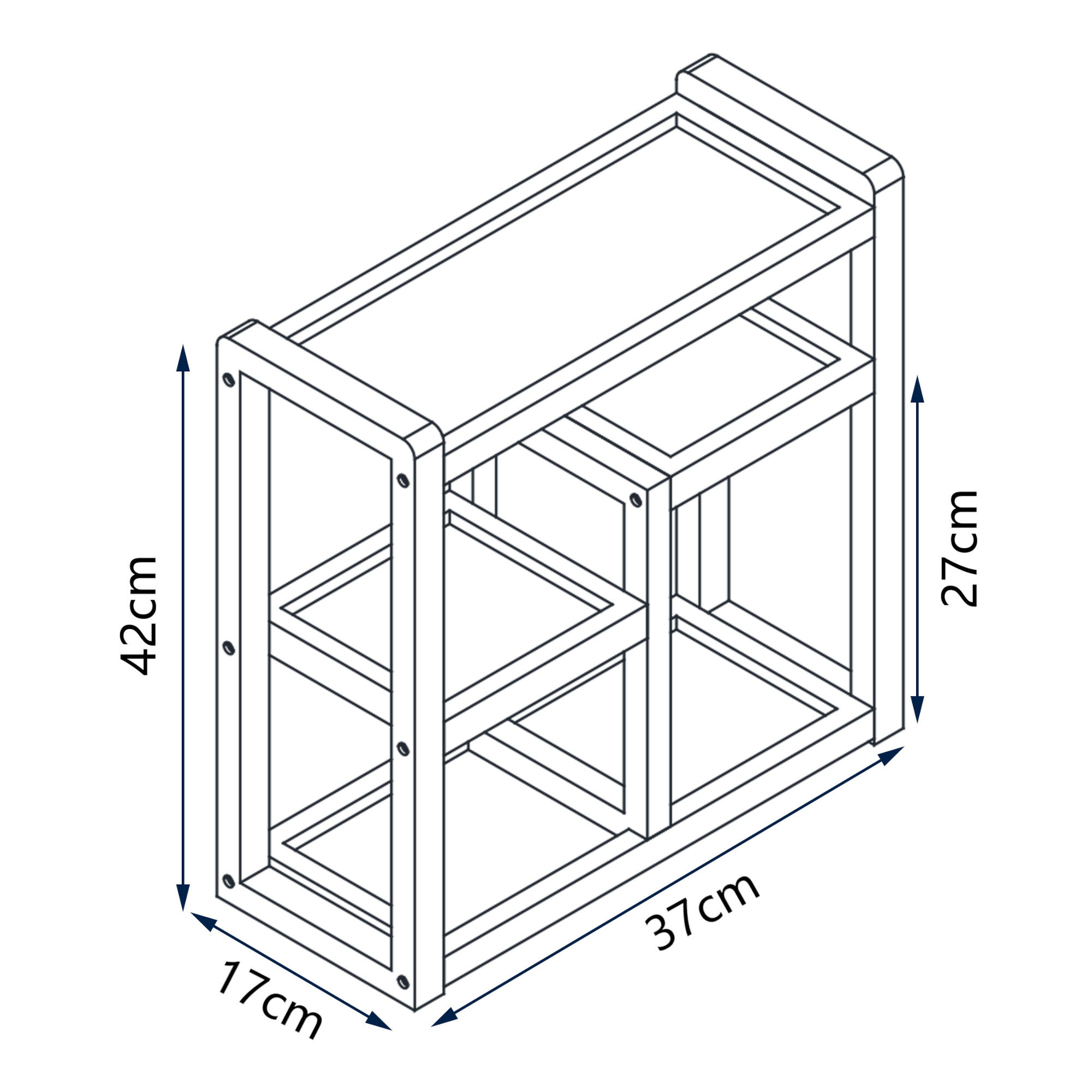 Thumbnail - [en.casa] Badezimmerregal, Natur, Holz, Bambus, 37x42x17 cm, Badezimmer, Badezimmerregale, Badregale