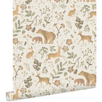 TAPETE Wald mit Waldtieren 53 cm x 10.05 m - Beige, Papier (53/0.1cm) - ESTAhome