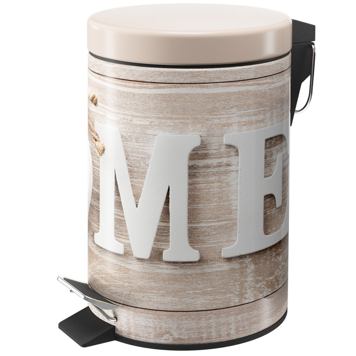 KOSMETIKEIMER Home - Hellbraun/Beige, Kunststoff/Metall (17/25/25cm) - Sanilo