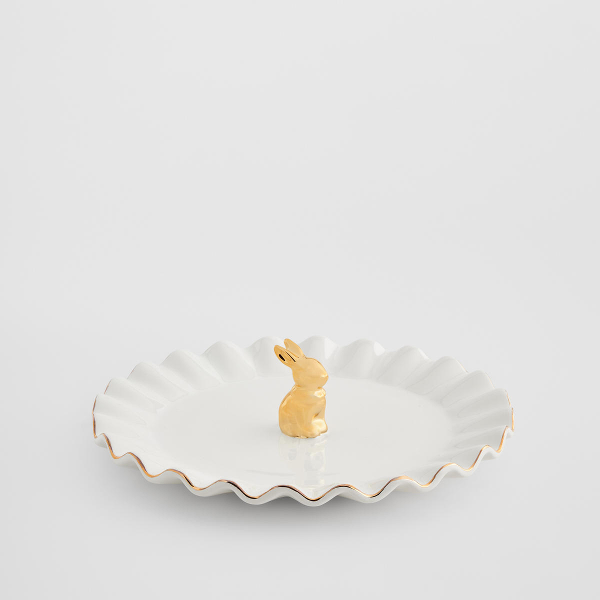 SERVIERTELLER Wonderland - Weiß, Stein (25/10/25cm) - home&you