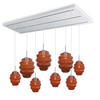 HÄNGELEUCHTE Echos 8-flammig Braun Ø 18/25cm - Braun/Weiß, Glas (18/18/20cm) - s.luce