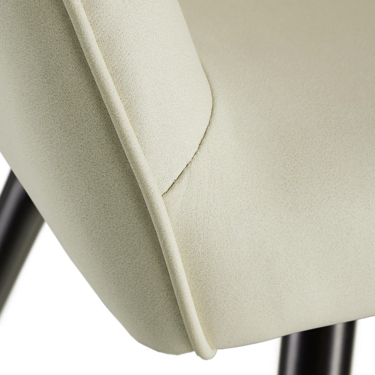 ESSZIMMERSTUHL Marilyn,58 x 62 x 82 cm,creme/schwarz - Creme/Schwarz, Textil (58/82/62cm) - tectake