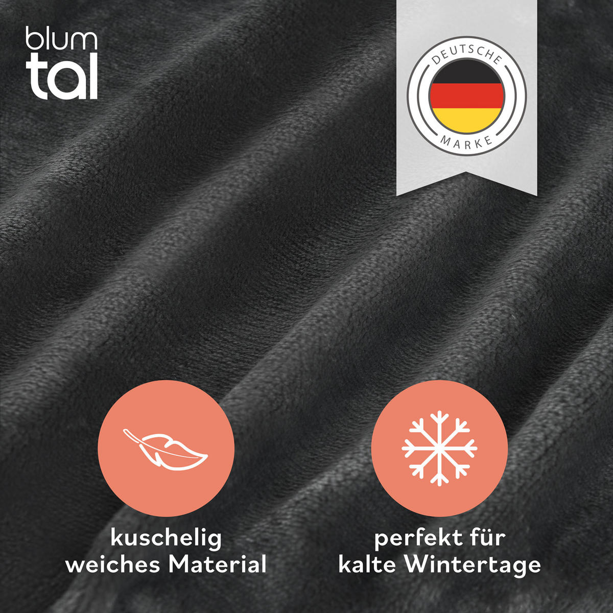 SPANNBETTLAKEN Cashmere Touch 180x200 cm Plüsch Anthrazit - Dunkelgrau, Textil (200/180cm) - Blumtal