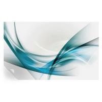 FOTOTAPETE 416x254 cm - Blaue Wellen - Weiß, Textil (416/254cm) - Wallfluent