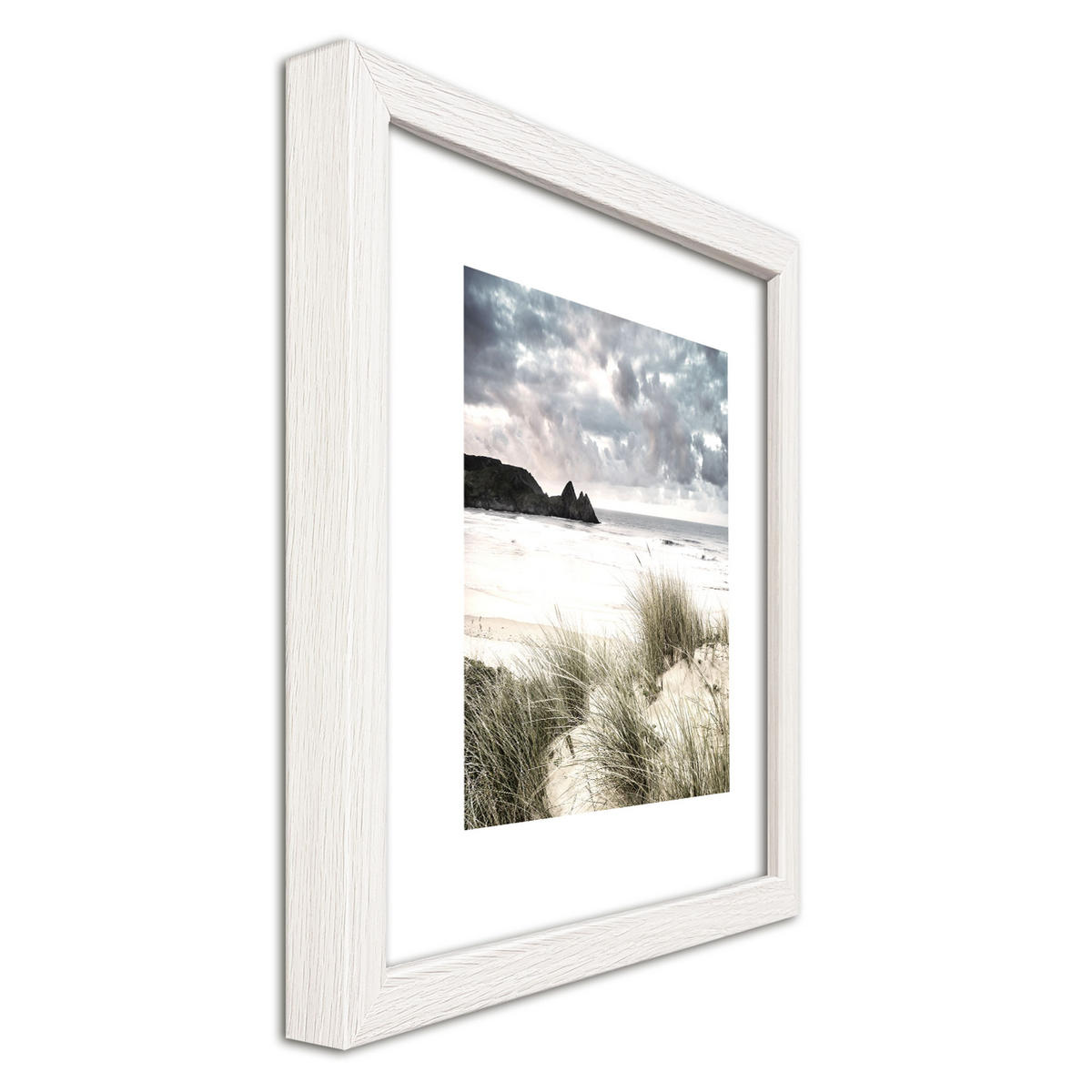 BILDER-SET mit Rahmen 4 x 30x30 cm Strand Meer beige - Beige, Holz (30/30cm) - artissimo