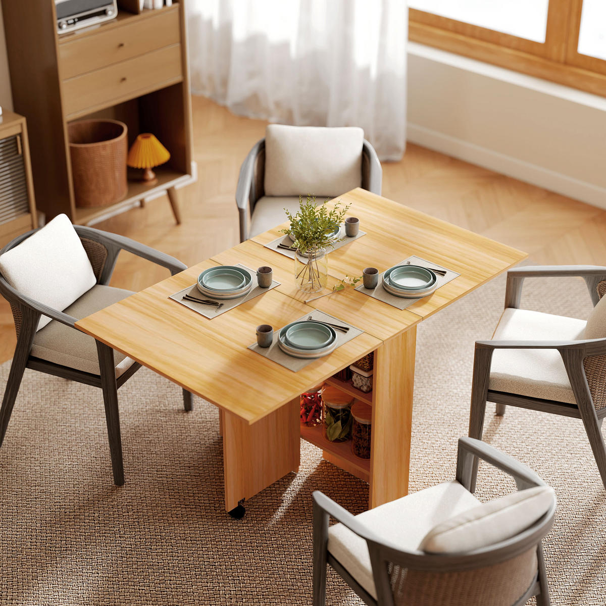 ESSTISCH Naturholz 1 Stück - Beige, Kunststoff (140/80/74cm) - GiPP