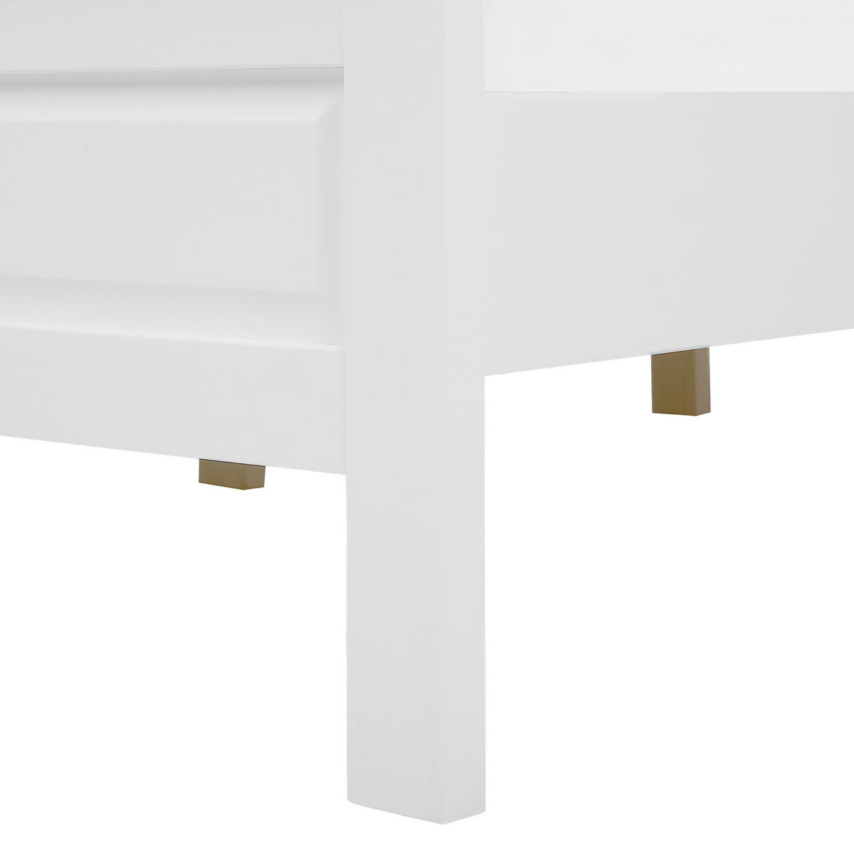 HOLZBETT 180/200cm Weiß Olivet - Weiß, Holz (180/200cm) - Beliani