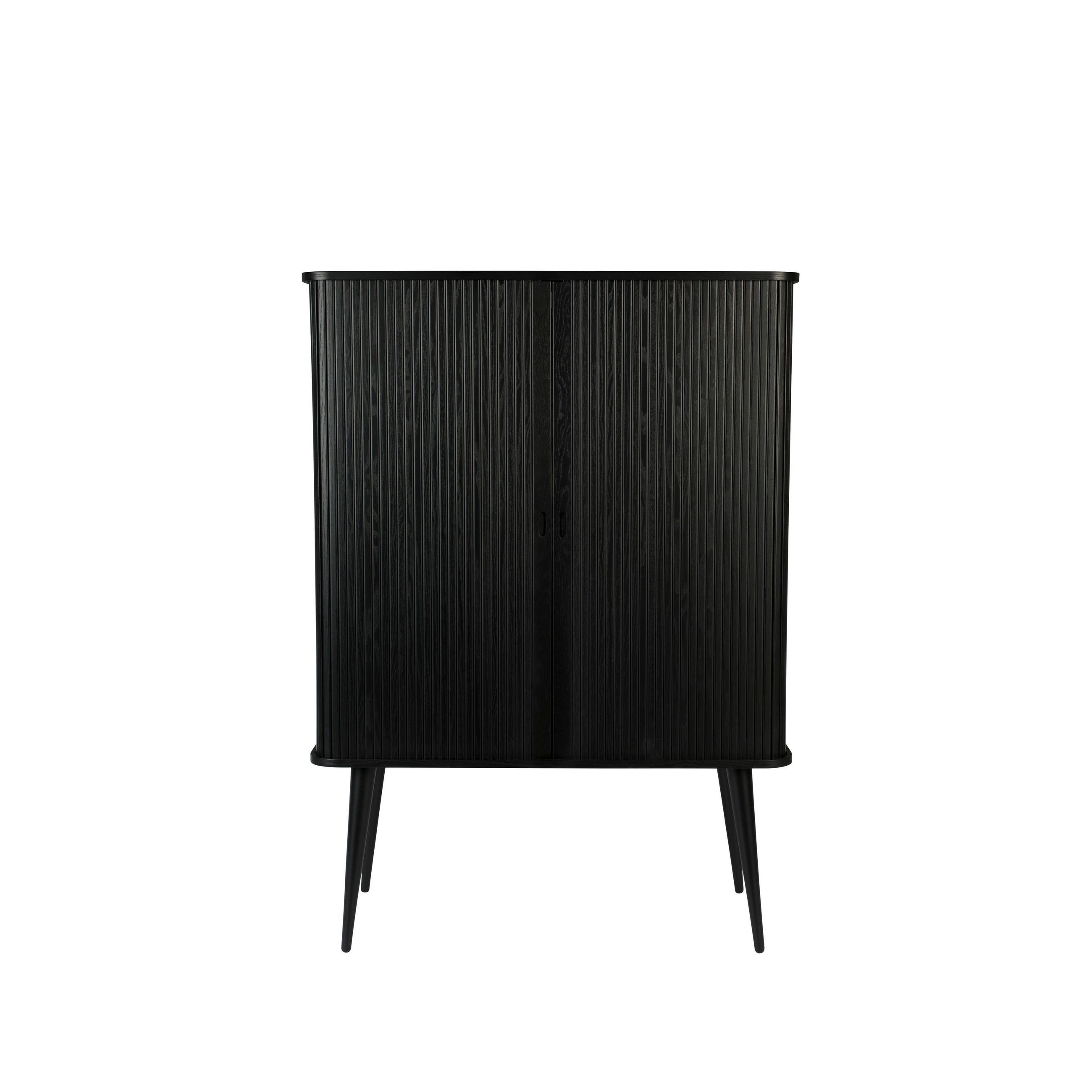 AUFBEWAHRUNGSSCHRANK Barbier Holz Schwarz - Schwarz, Holzwerkstoff (100/140/45cm) - Zuiver