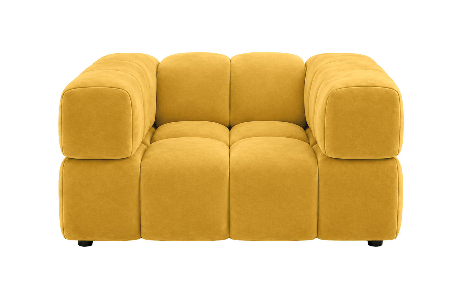 SESSEL, Veloursstoff Bluvel, Golden, Averro - Goldfarben, Holz (160/70/96cm) - Kaiser Möbel