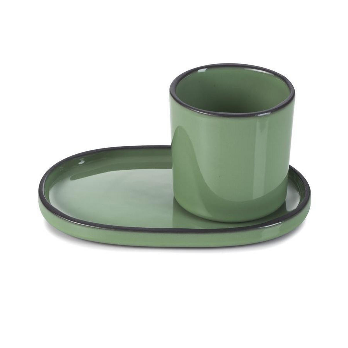 TASSE CARACTERE 8 cl Minze - Mintgrün, Keramik (0.08L) - Revol Porcelaine France