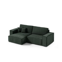 ECKSOFA mit Schlaffunktion Grüne - Grün, Textil (257/148cm) - Furnisell