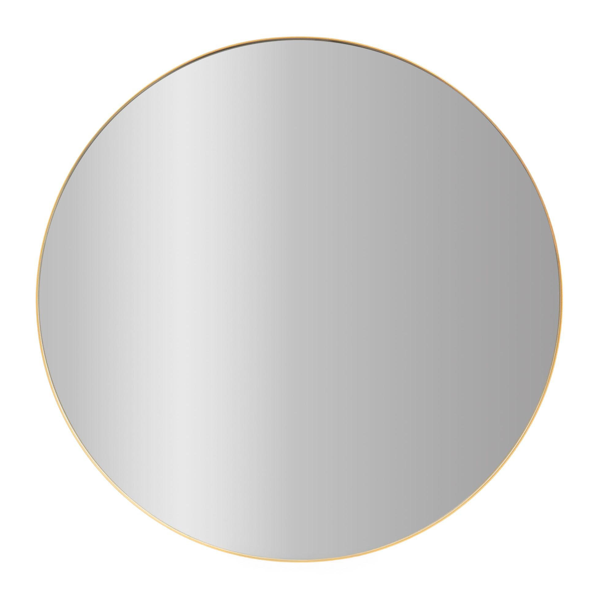 SPIEGEL Metallrahmen Noor Ø 80 cm - Goldfarben, Metall (80/80/3cm) - STILOVO