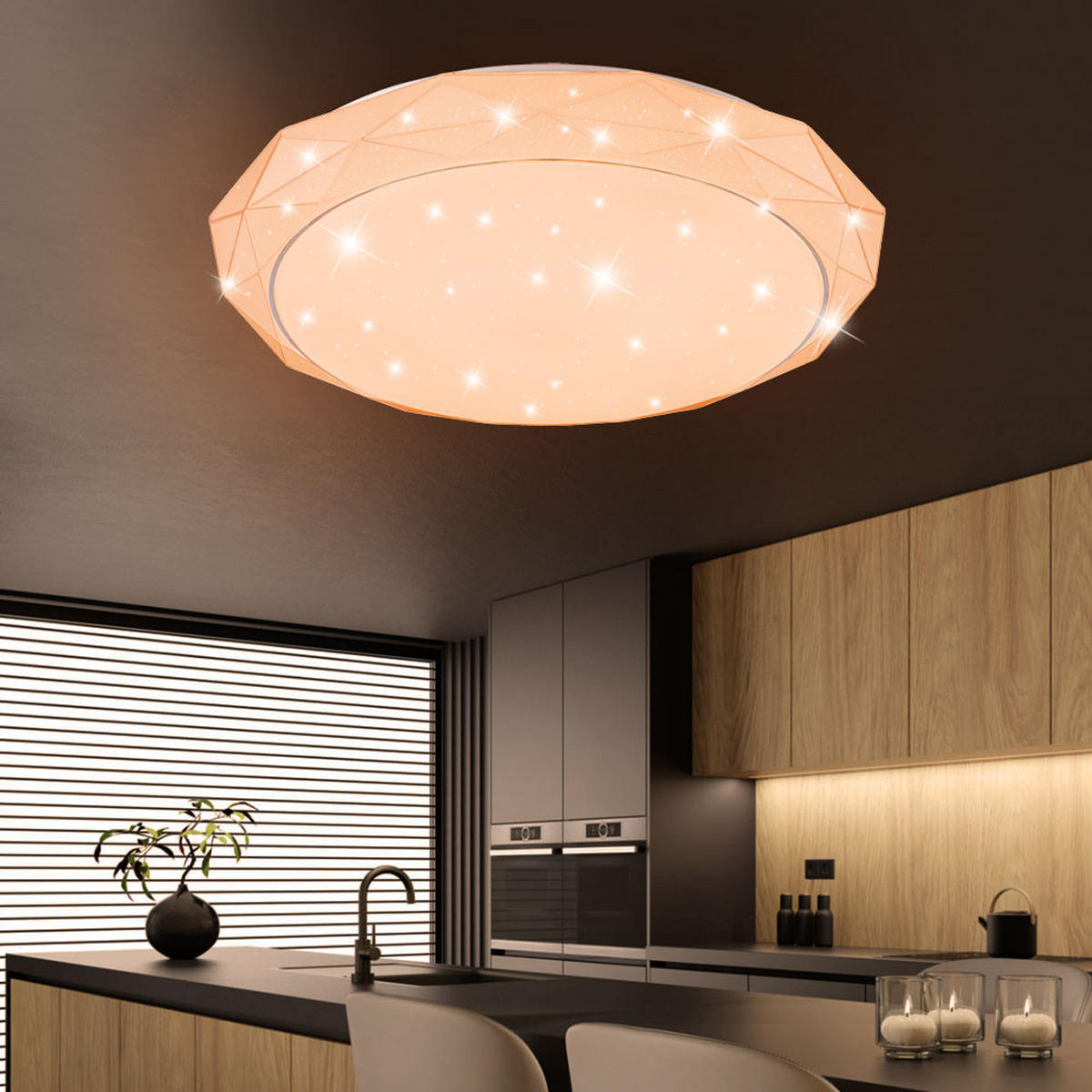 LED DECKENLEUCHTE Andi Metall Weiß - Weiß, Metall (50/50/9cm)