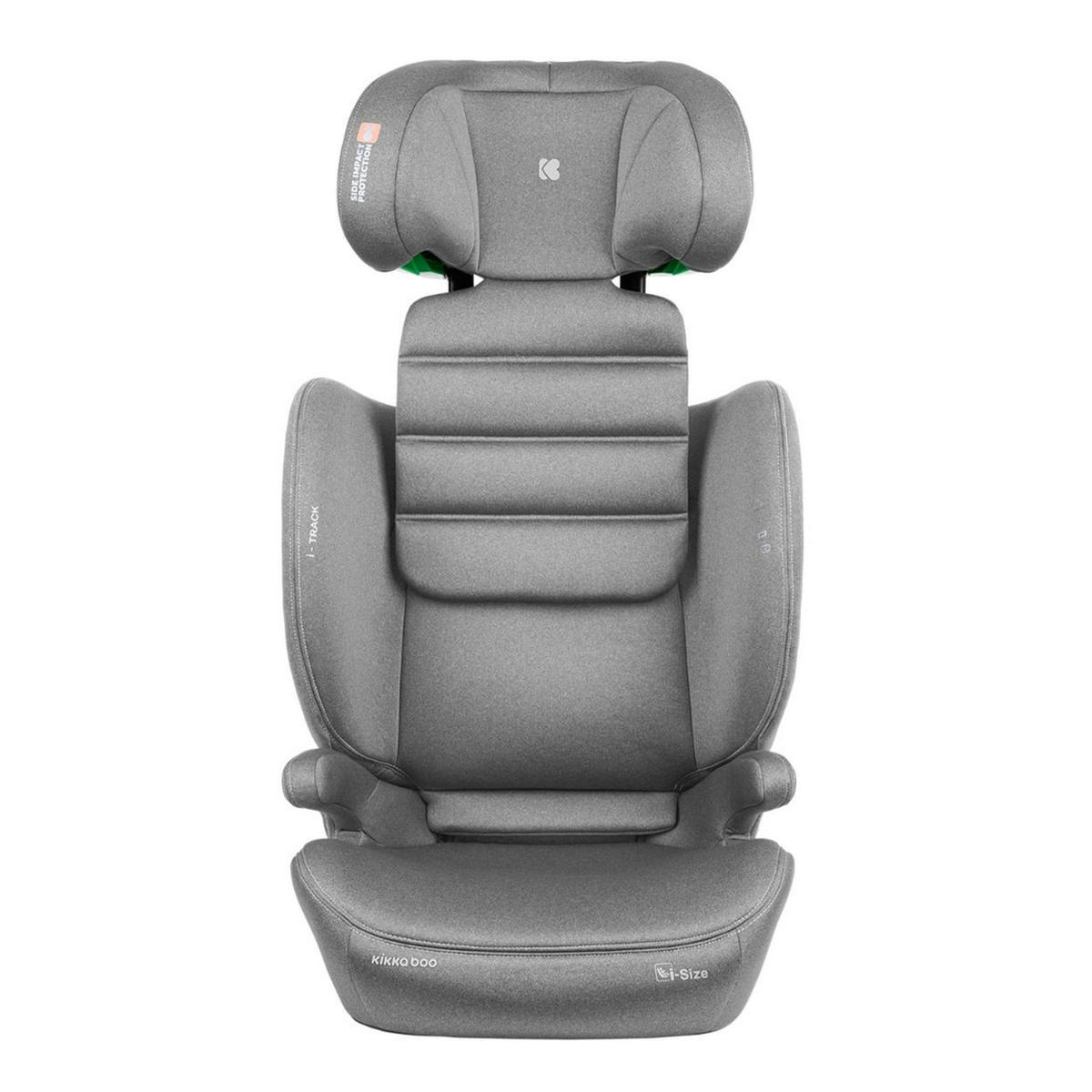 KINDERSITZ i-Track i-Size hellgrau (100 - 150 cm) Gruppe 2/3 Isofix verstellbar - Grau, Kunststoff (44/61/45cm) - Kikka boo