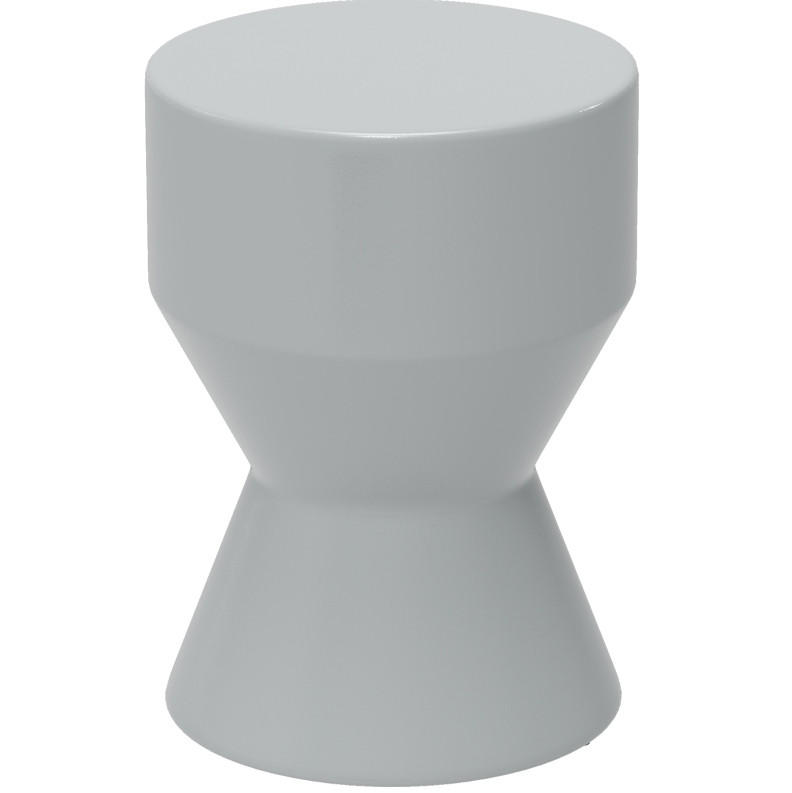 GARTENHOCKER aus Keramik Ø33x45,5 cm Hellgrau wetterfest, vielseitig als Sitzhocker oder Beistelltisch - Hellgrau, Keramik (33/45.5/33cm) - Modfu