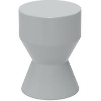 GARTENHOCKER aus Keramik Ø33x45,5 cm Hellgrau wetterfest, vielseitig als Sitzhocker oder Beistelltisch - Hellgrau, Keramik (33/45.5/33cm) - Modfu