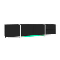 LOWBOARD DE-40229 mit Hochglanzfront Schwarz - Schwarz, Holzwerkstoff (170/39/30cm) - ComfortXL