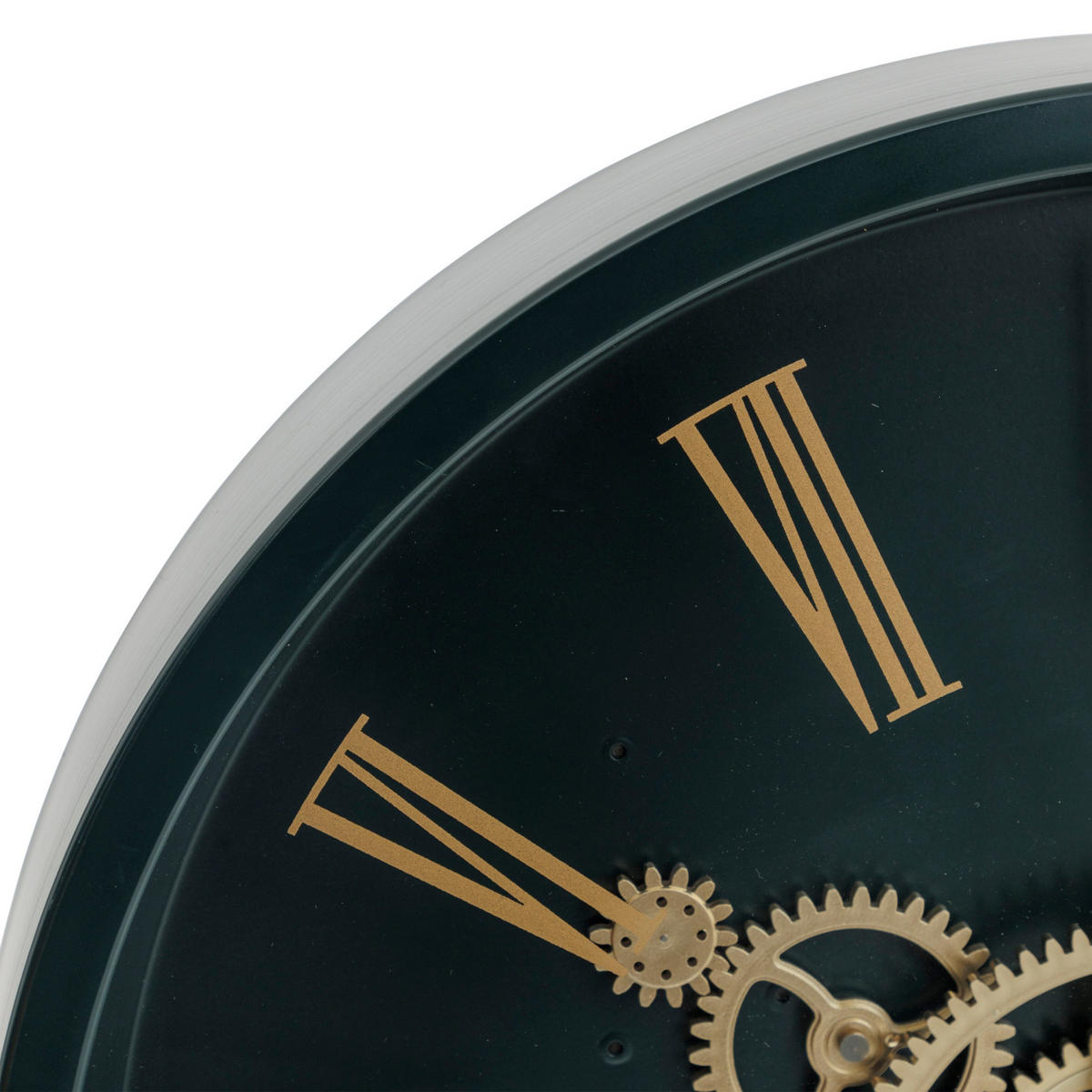 WANDUHR mit sichtbarem Mechanismus Aracely 46/46/7,3 cm - Grün, Metall (46/7.3/46cm) - Atmosphera Createur d´interieur