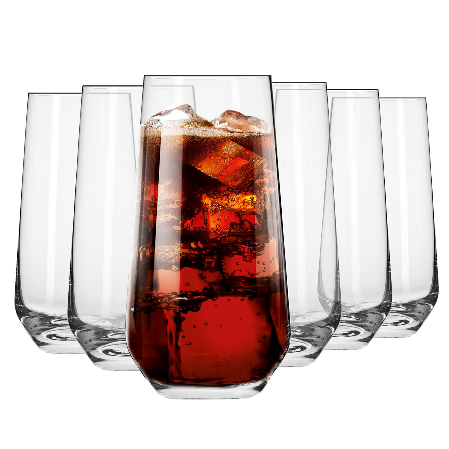 LONGDRINKGLÄSER Splendour, 6er-Set, 490 ml - Transparent, Glas (0.48L) - Krosno Glass