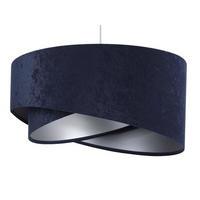 HÄNGELEUCHTE Blau 50/23 cm - Silberfarben, Kunststoff (50/1.3/23cm) - ONZENO