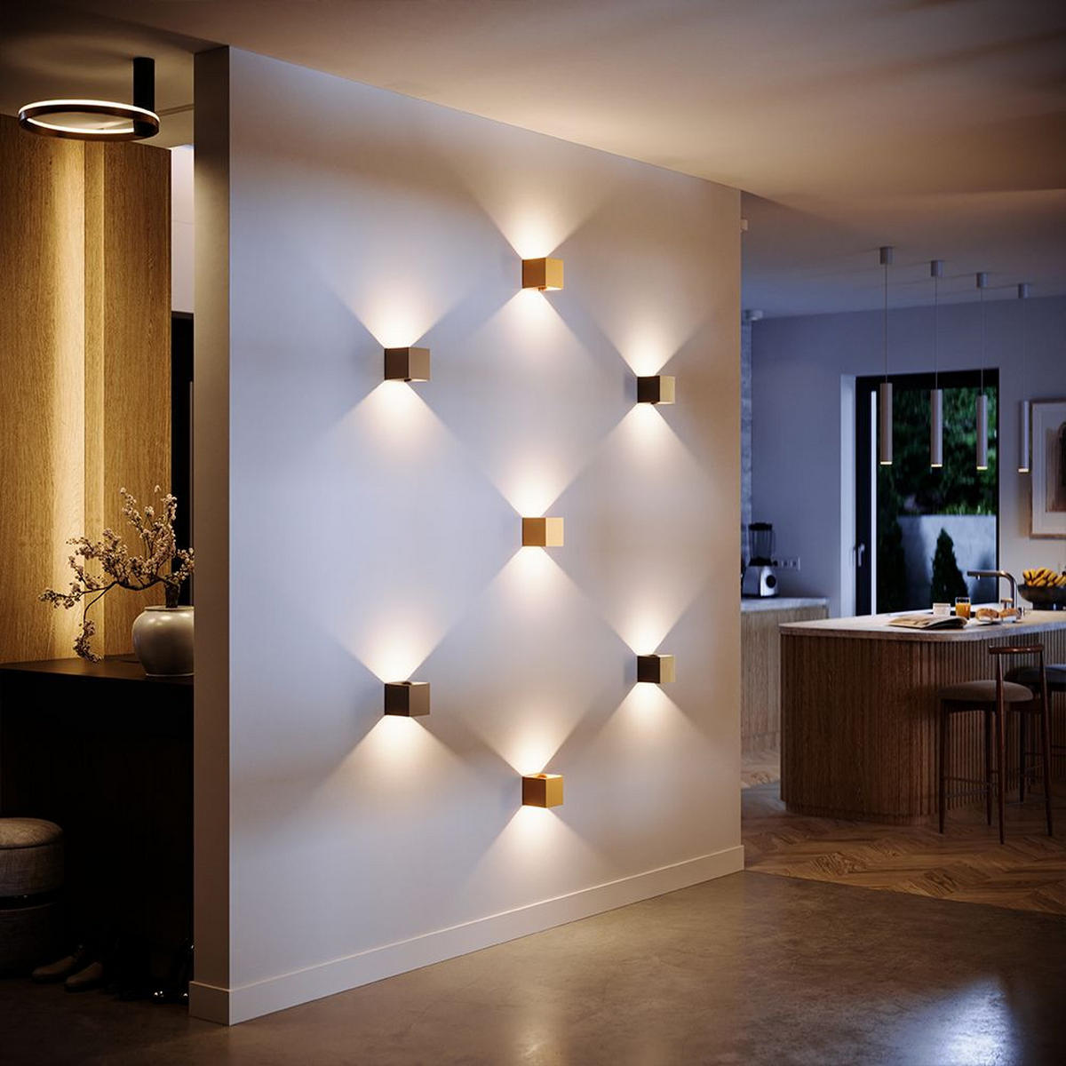 LED-WANDLAMPE Ixa High Power Chrom Quadratisch - Chromfarben, Metall (10/10/10cm) - s.luce