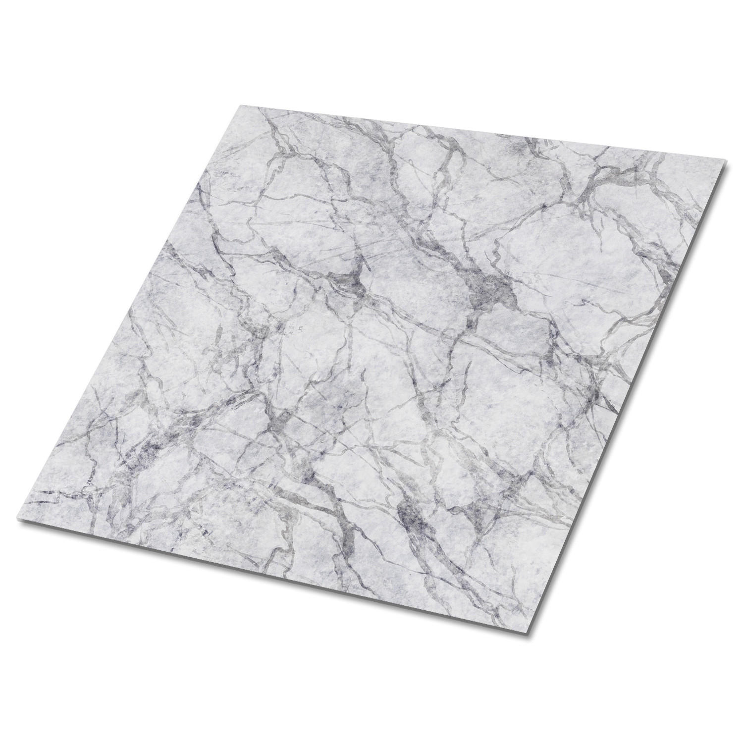 FLIESENAUFKLEBER 9 Stück 30x30 cm selbstklebend Grauer Marmor - Grau, Textil (30/1.6/30cm) - TULUP