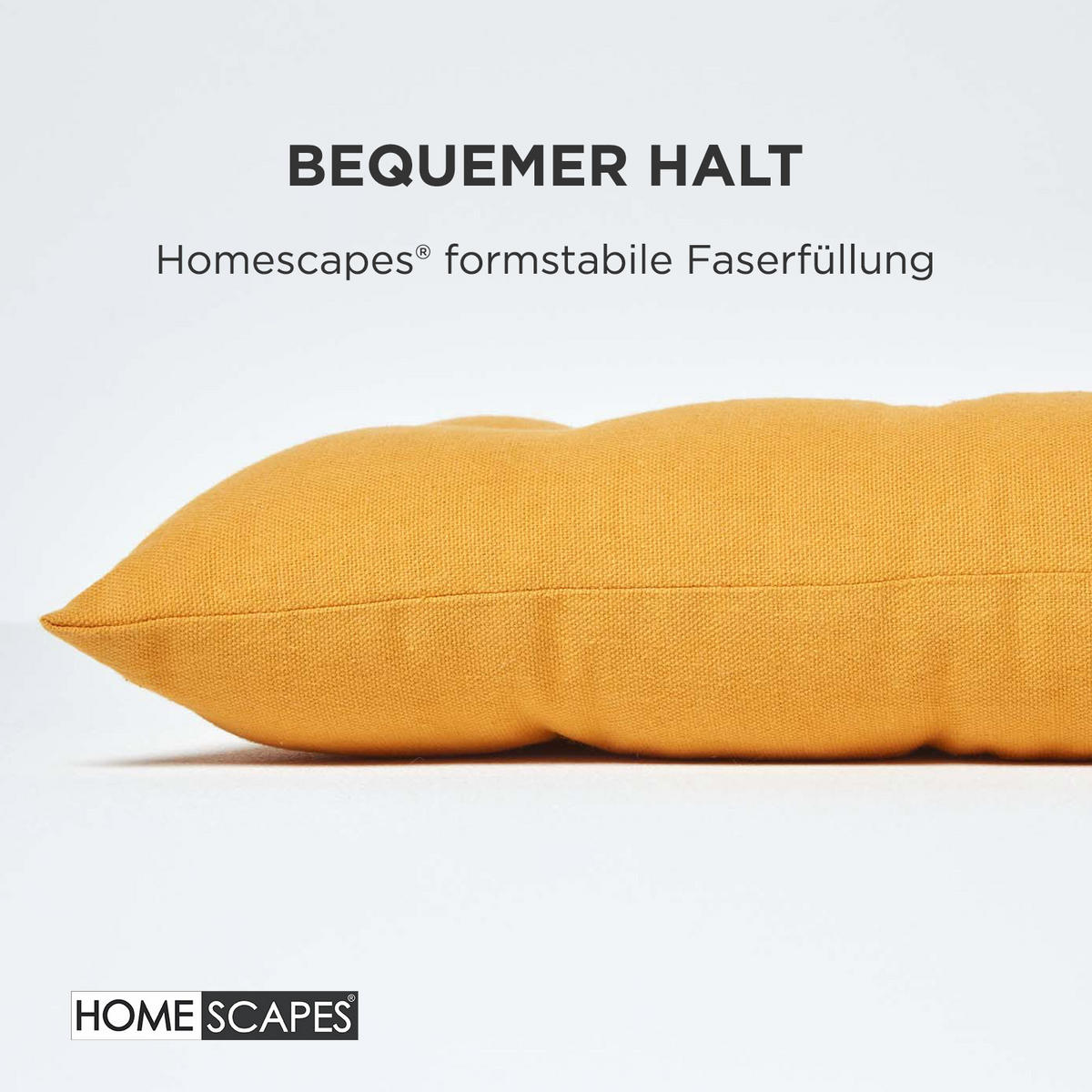 BANKAUFLAGE 2-Sitzer gelb 108/42/5 cm - Gelb, Textil (108/42/5cm) - Homescapes