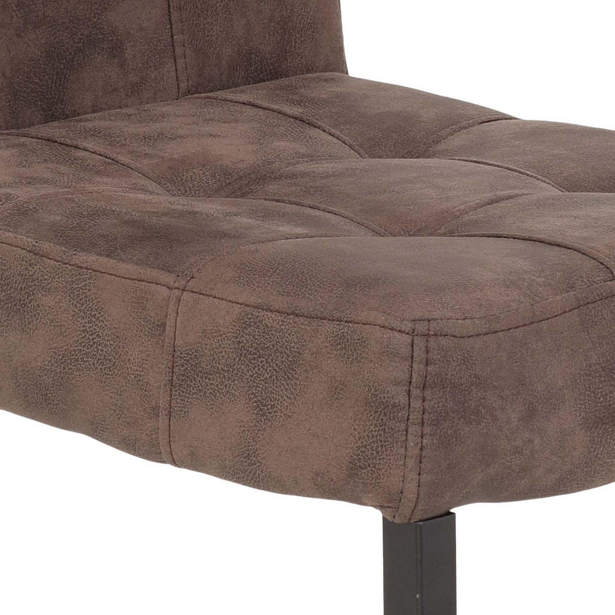 SCHWINGSTUHL-SET 4 Stück Donna - Vintage Braun - Anthrazit/Braun, Textil/Metall (42/91/62cm) - Hela Vertriebs GmbH