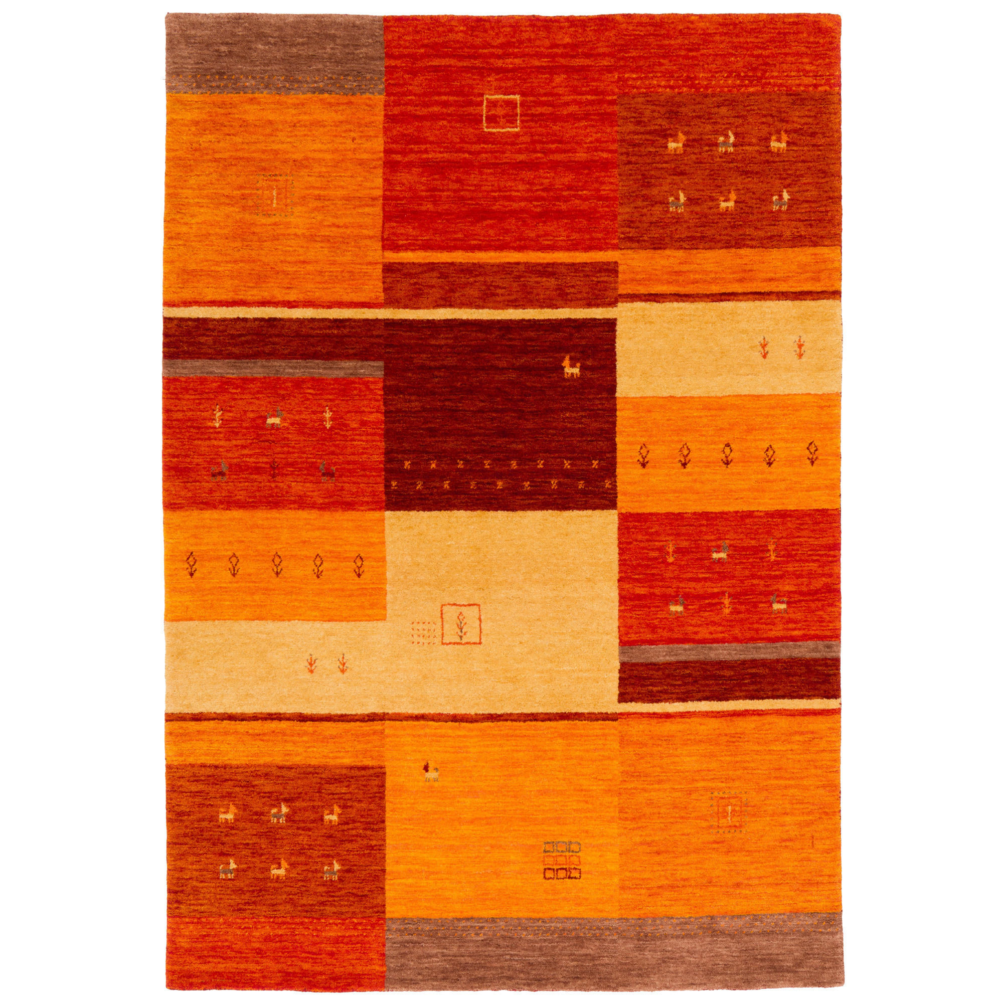 NATUR WOLLE TEPPICH GABBEH ESTA - Orange, Textil (70/300cm) - Pergamon