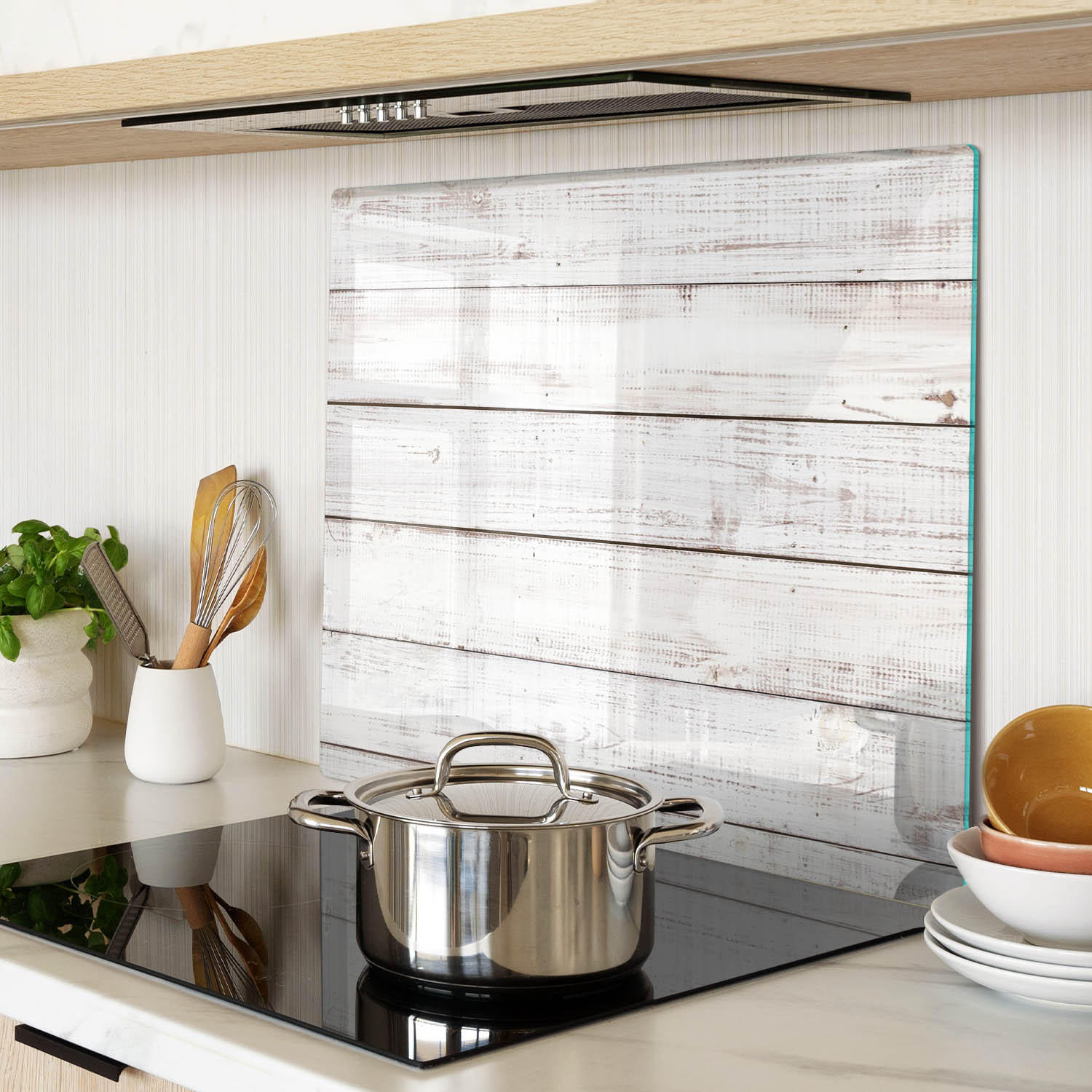 GLASPLATTE 60x52 cm Holzwand - Beige, Glas (60/0.4/52cm) - TULUP