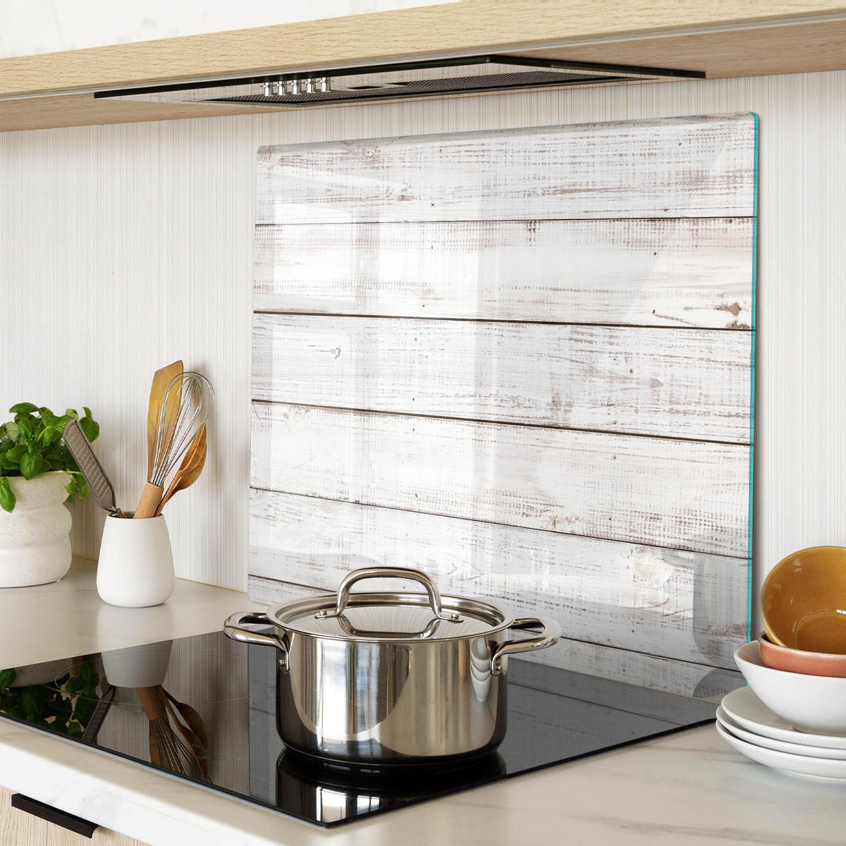 GLASPLATTE 60x52 cm Holzwand - Beige, Glas (60/0.4/52cm) - TULUP