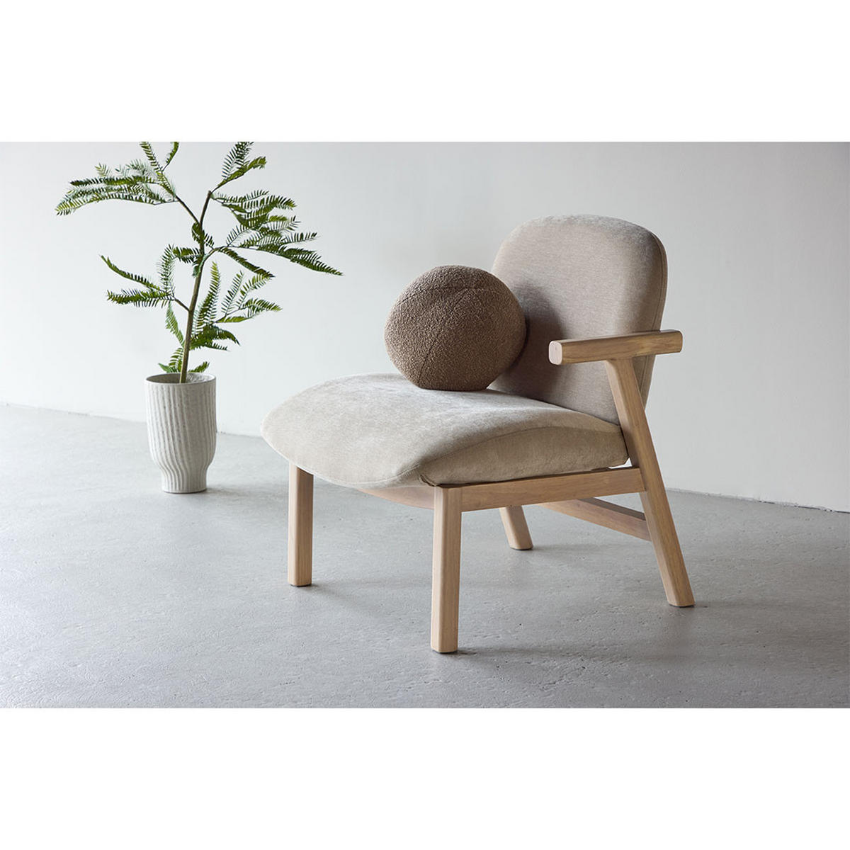 SESSEL, Rile, Beige, Polyester, 67 x 74 x 77 cm - Beige, Textil (67/77/74cm) - ebuy24