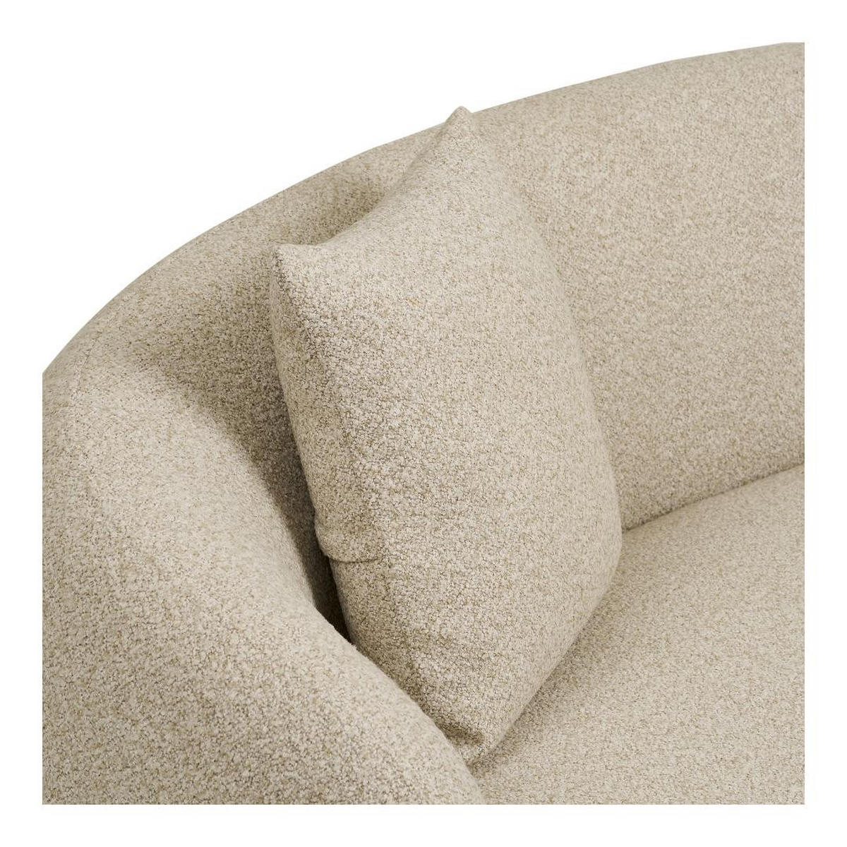 SOFFA Ella 190 x 96 x 74 cm – sandfärg - Sandfärg, Textil (190/74/96cm) - ebuy24