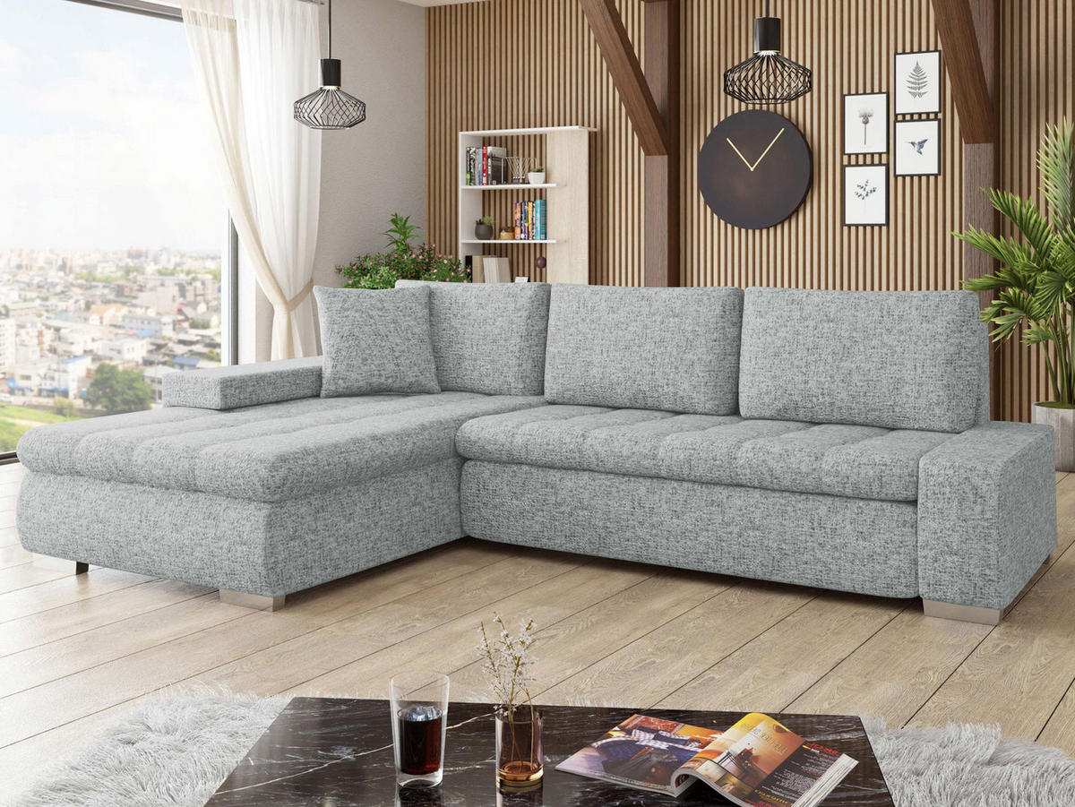 ECKSOFA Orkan Premium - Grau, Holz/Textil (302/213cm) - MIRJAN24