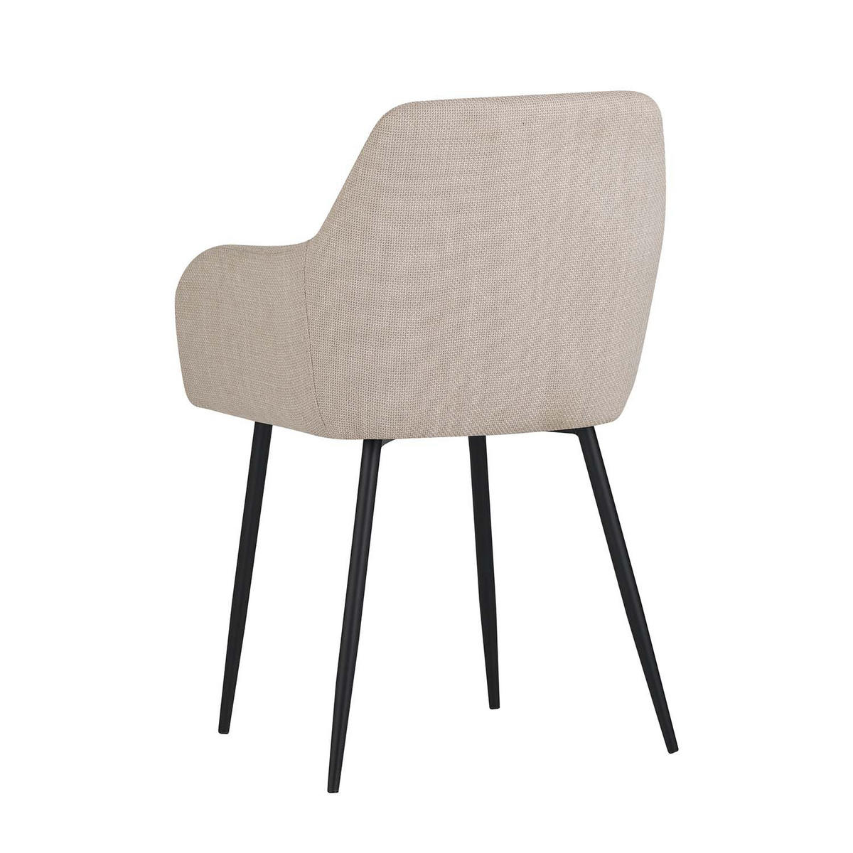 ARMLEHNSTUHL Maria - Beige - Beige/Schwarz, Textil/Metall (55/84/61cm) - Hela Vertriebs GmbH