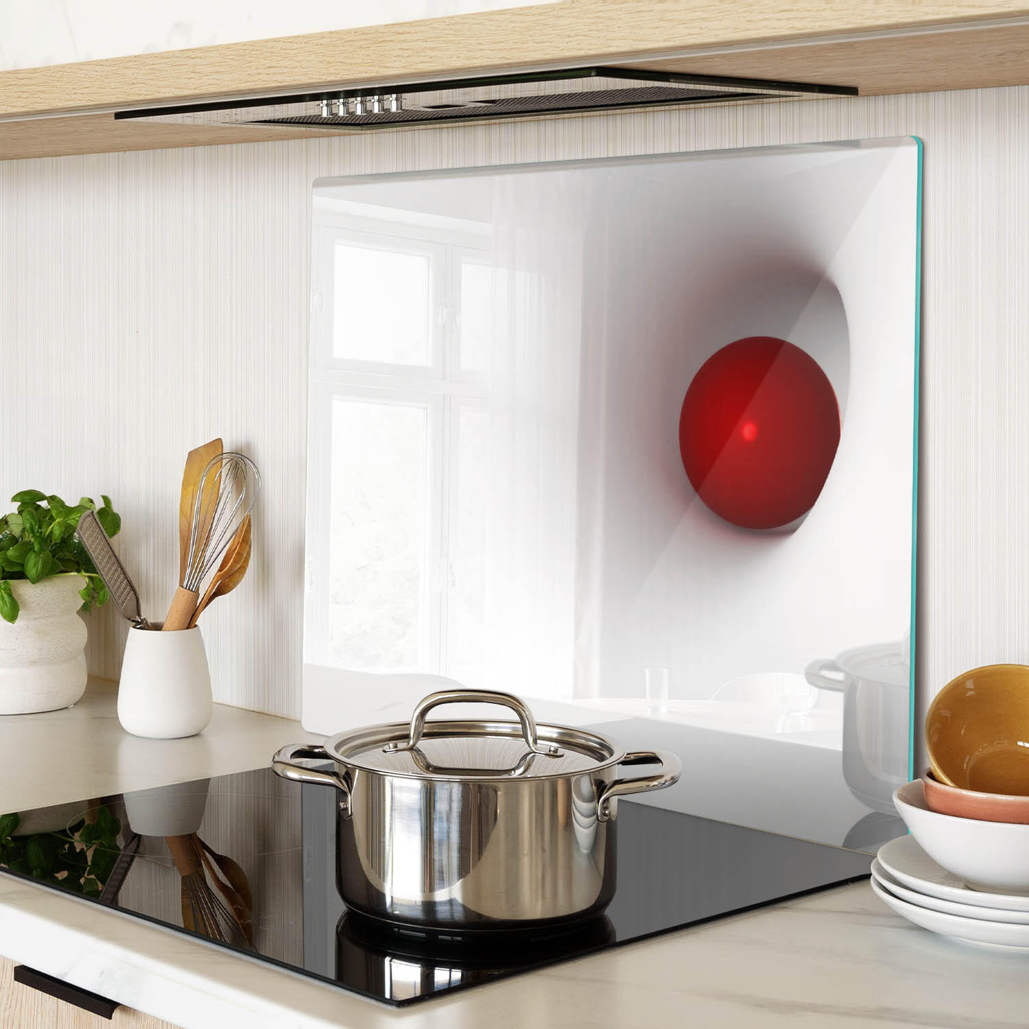 GLASPLATTE 60x52 cm Abstrakte Kugel - Multicolor, Glas (60/0.4/52cm) - TULUP