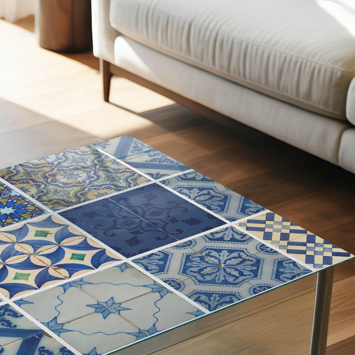 GLASPLATTE 80x60 cm – Mediterrane Muster - Braun, Glas (0.4/80/60cm) - ArtPrintCave